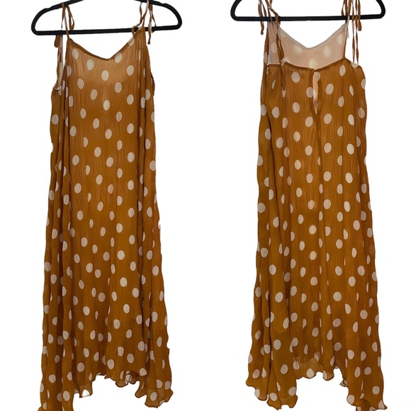English Factory Dresses & Skirts - English Factory Golden Yellow Polka Dot Maxi Dress